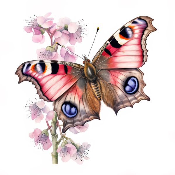 Watercolor Butterfly Clipart: Thistle Art, DIY Graphics (JPG, PNG) — image 11