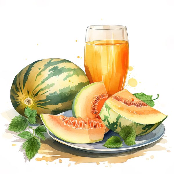 Melon Watercolor Clipart: Cantaloupe & Honeydew Art (JPG, PNG) — image 11