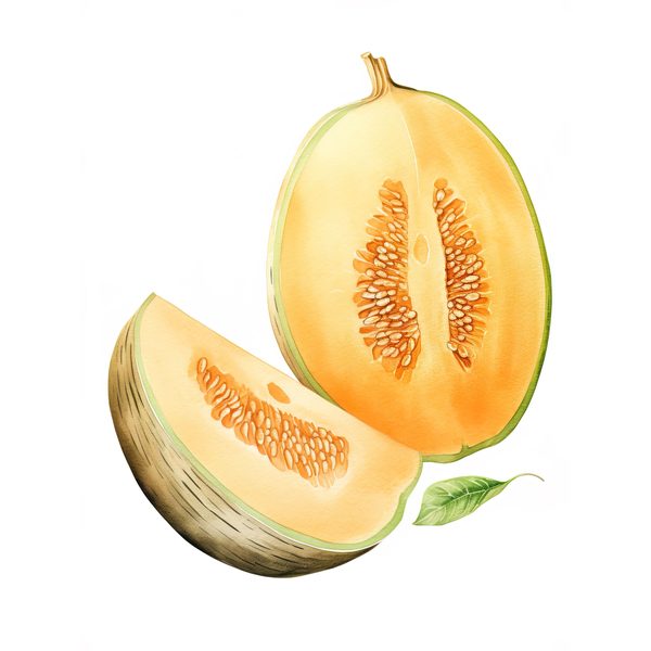 Melon Watercolor Clipart: Cantaloupe & Honeydew Art (JPG, PNG) — image 13
