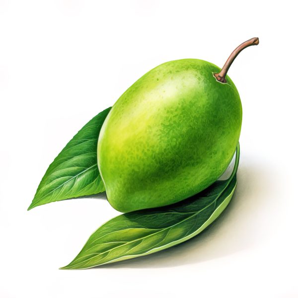 Watercolor Mango Clipart, Fruit Basket Art (PNG JPG, 300 DPI) — image 1