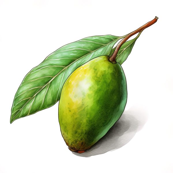 Watercolor Mango Clipart, Fruit Basket Art (PNG JPG, 300 DPI) — image 15