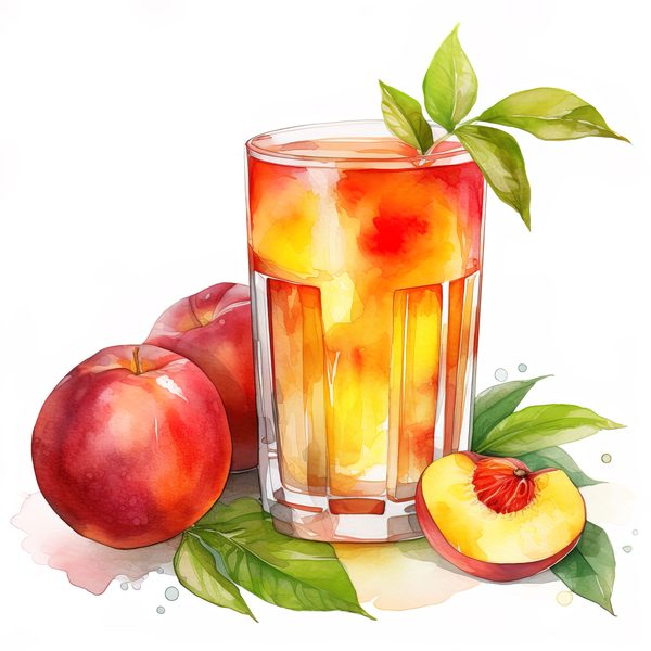 Watercolor Peach Basket Illustration: Rustic DIY Clipart (JPG, PNG) — image 12