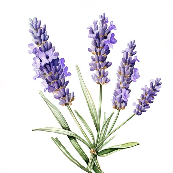 Watercolor Lavender Clipart: Purple Floral Illustrations (Digital Download) — image 4
