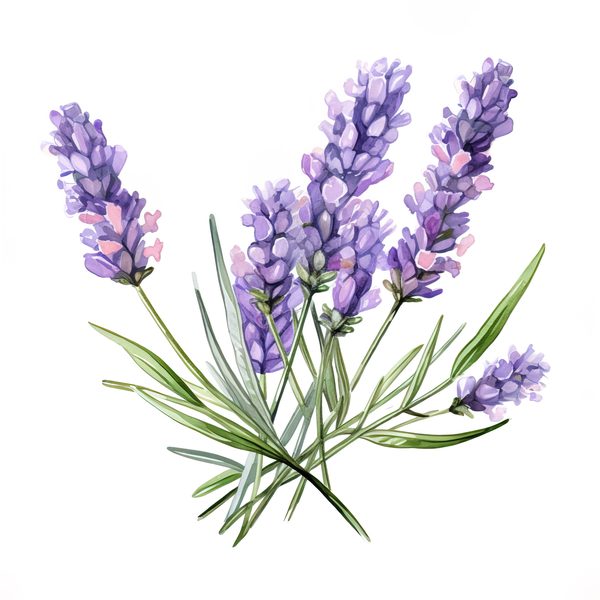 Watercolor Lavender Clipart: Purple Floral Illustrations (Digital Download) — image 11