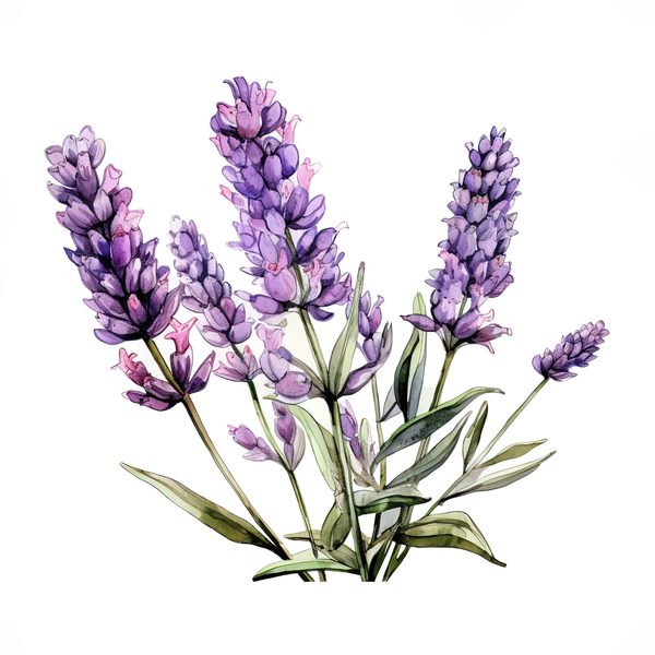 Watercolor Lavender Clipart: Purple Floral Illustrations (Digital Download) — image 12