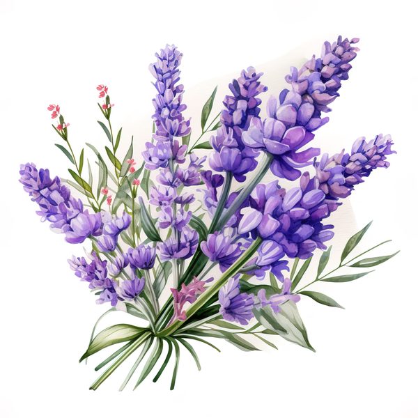Watercolor Lavender Clipart: Purple Floral Illustrations (Digital Download) — image 14