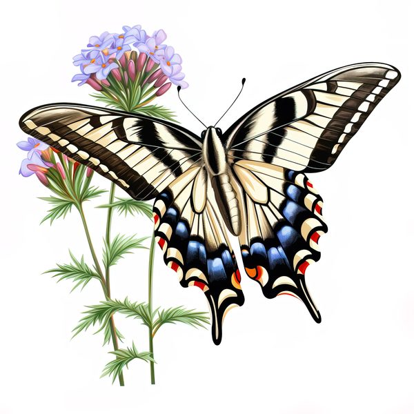 Swallowtail Butterfly Watercolor Clipart: 10 JPG PNG Graphics (Commercial Use) — image 1