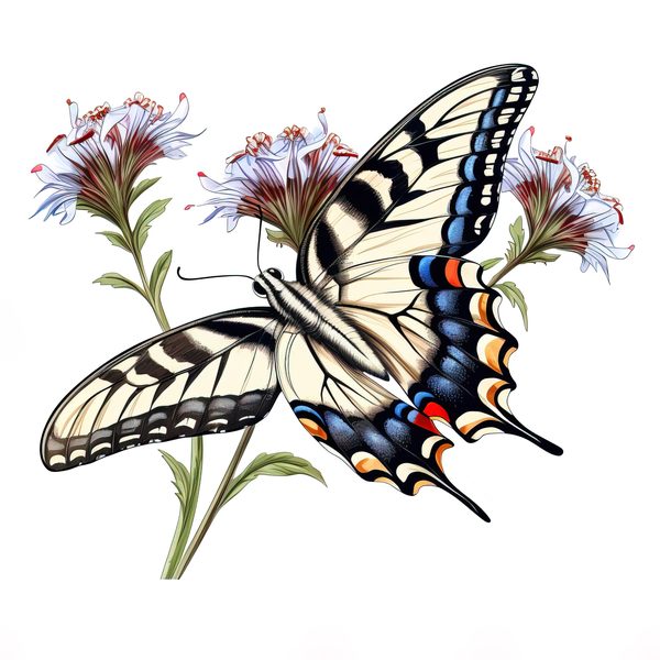 Swallowtail Butterfly Watercolor Clipart: 10 JPG PNG Graphics (Commercial Use) — image 3
