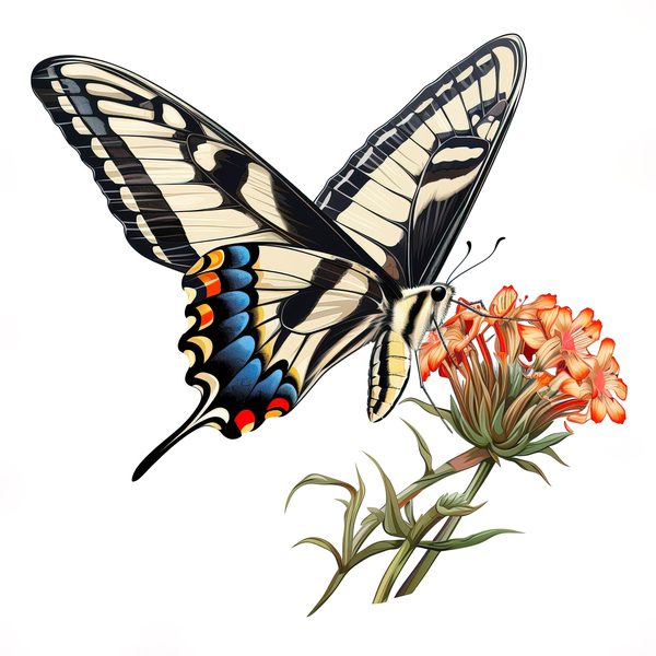 Swallowtail Butterfly Watercolor Clipart: 10 JPG PNG Graphics (Commercial Use) — image 6