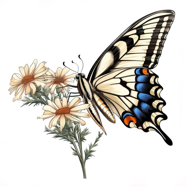 Swallowtail Butterfly Watercolor Clipart: 10 JPG PNG Graphics (Commercial Use) — image 7