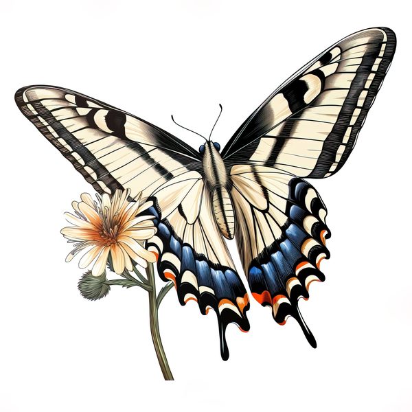 Swallowtail Butterfly Watercolor Clipart: 10 JPG PNG Graphics (Commercial Use) — image 10