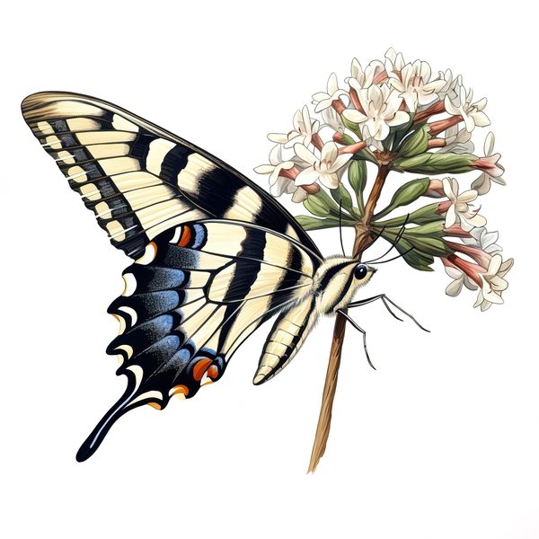 Swallowtail Butterfly Watercolor Clipart: 10 JPG PNG Graphics (Commercial Use) — image 11