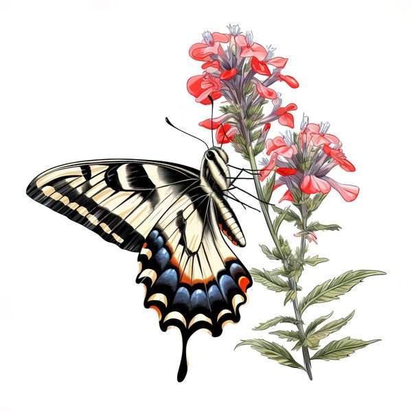 Swallowtail Butterfly Watercolor Clipart: 10 JPG PNG Graphics (Commercial Use) — image 12