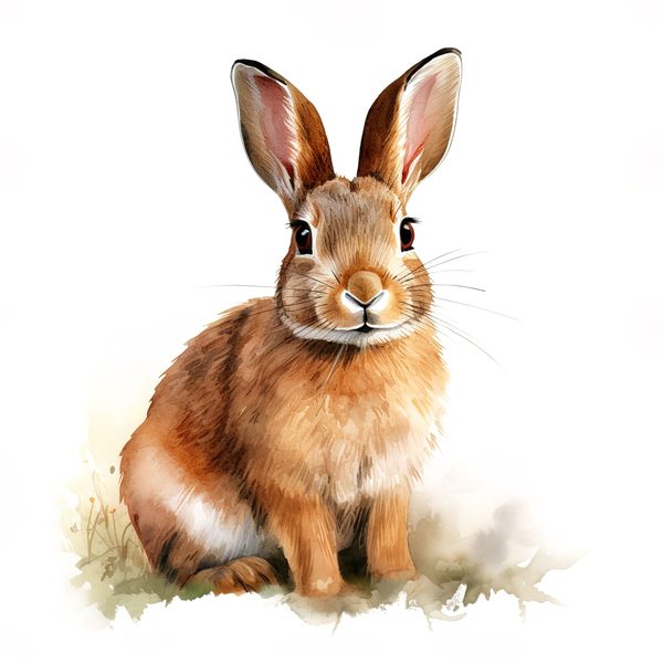 Watercolor Bunny Illustration: 10 Rabbit Art Printables (Digital Download) — image 3