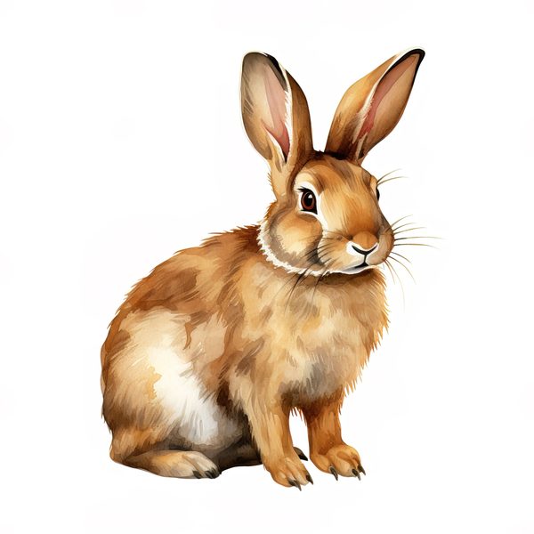 Watercolor Bunny Illustration: 10 Rabbit Art Printables (Digital Download) — image 4