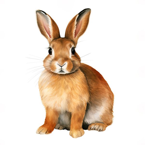 Watercolor Bunny Illustration: 10 Rabbit Art Printables (Digital Download) — image 5