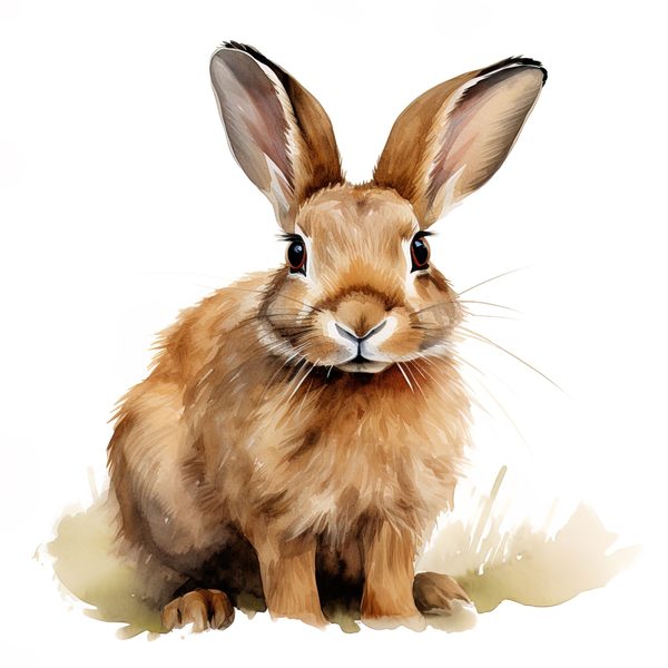 Watercolor Bunny Illustration: 10 Rabbit Art Printables (Digital Download) — image 7