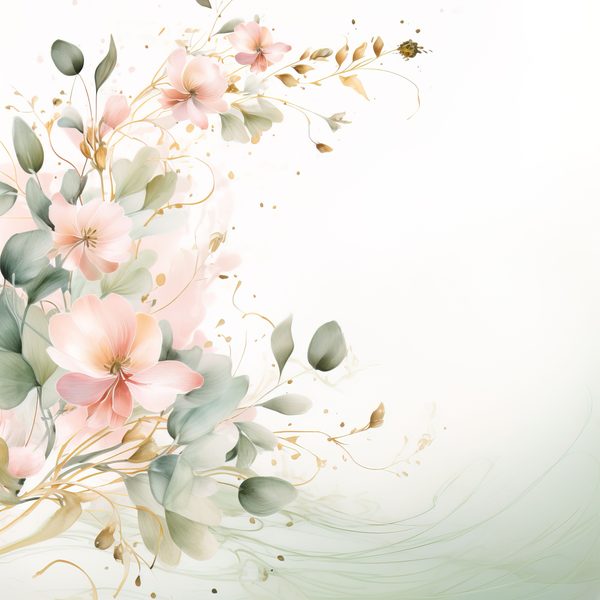 Dream Blush Floral Digital Paper: Watercolor Flower Graphics (JPG, 300 DPI) — image 1