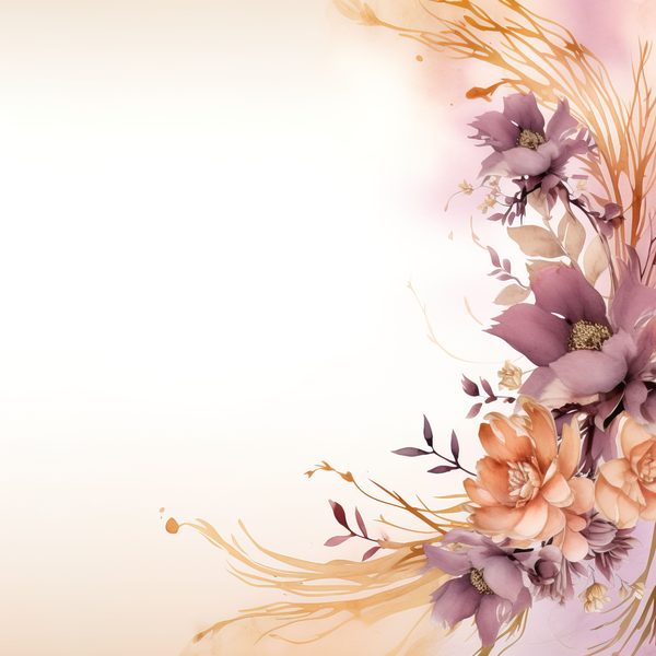 Terracotta Blooms Digital Paper: Watercolor Floral Graphics (300 DPI JPG) — image 1