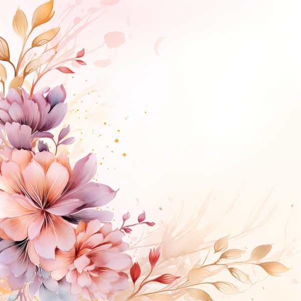 Terracotta Blooms Digital Paper: Watercolor Floral Graphics (300 DPI JPG) — image 2
