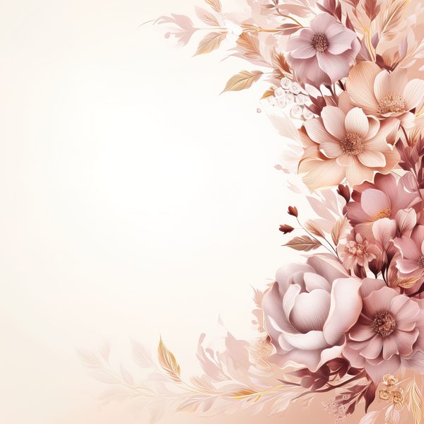 Terracotta Blooms Digital Paper: Watercolor Floral Graphics (300 DPI JPG) — image 4