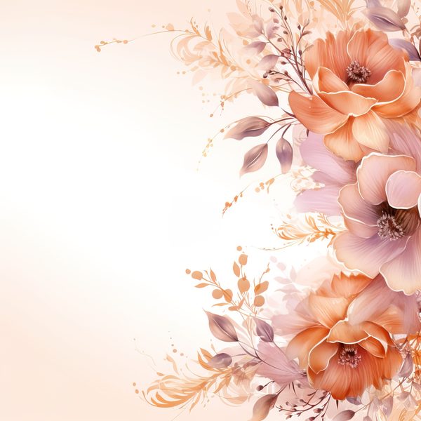 Terracotta Blooms Digital Paper: Watercolor Floral Graphics (300 DPI JPG) — image 5