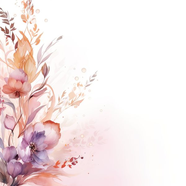 Terracotta Blooms Digital Paper: Watercolor Floral Graphics (300 DPI JPG) — image 7