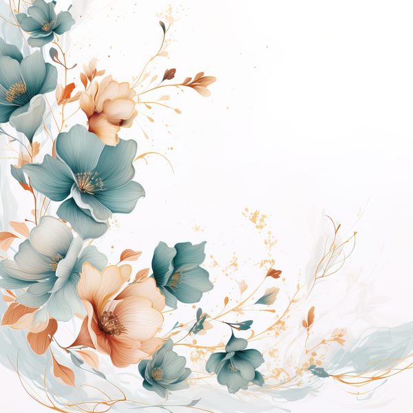 Soft Coral Floral Watercolor Graphics: Commercial Use (300 DPI JPG) — image 3