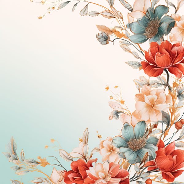 Soft Coral Floral Watercolor Graphics: Commercial Use (300 DPI JPG) — image 11