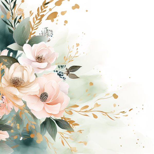 Light Pink Floral Digital Paper: Watercolor Flower Graphics (JPG, 300 DPI) — image 4