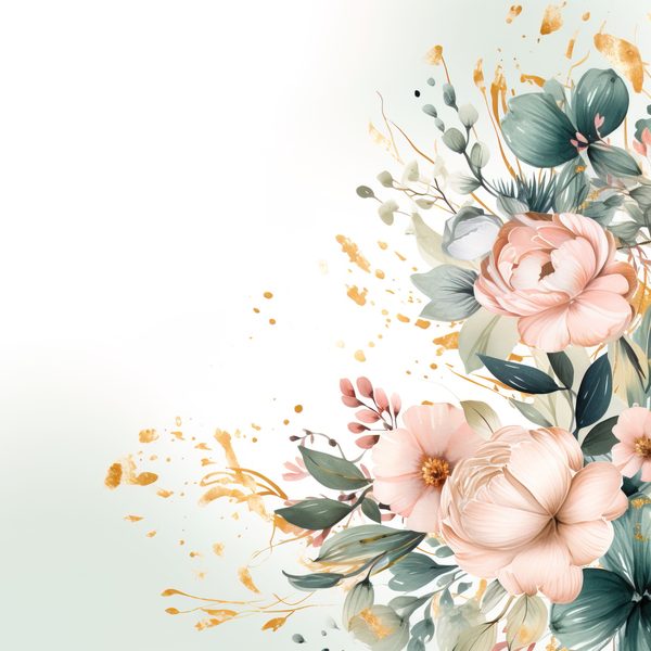 Light Pink Floral Digital Paper: Watercolor Flower Graphics (JPG, 300 DPI) — image 5