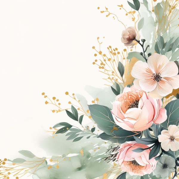 Light Pink Floral Digital Paper: Watercolor Flower Graphics (JPG, 300 DPI) — image 7