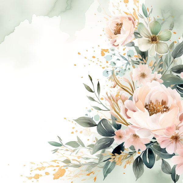 Light Pink Floral Digital Paper: Watercolor Flower Graphics (JPG, 300 DPI) — image 8