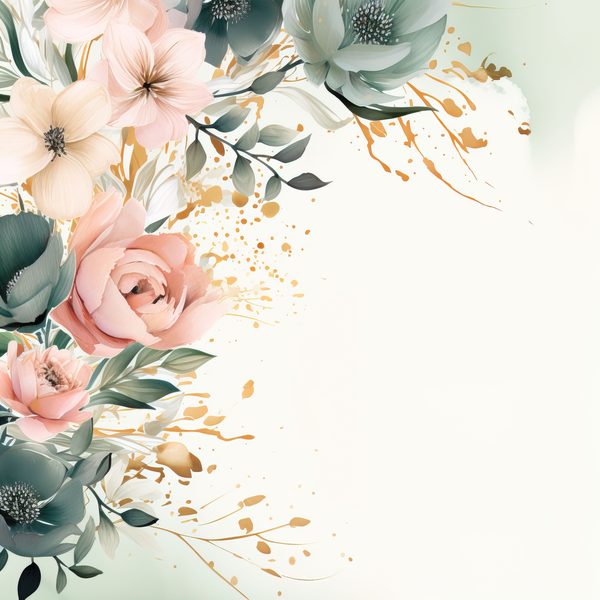 Light Pink Floral Digital Paper: Watercolor Flower Graphics (JPG, 300 DPI) — image 10