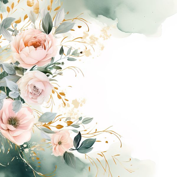 Light Pink Floral Digital Paper: Watercolor Flower Graphics (JPG, 300 DPI) — image 11