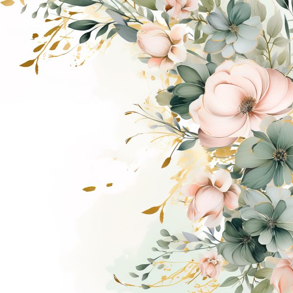 Light Pink Floral Digital Paper: Watercolor Flower Graphics (JPG, 300 DPI) — image 13