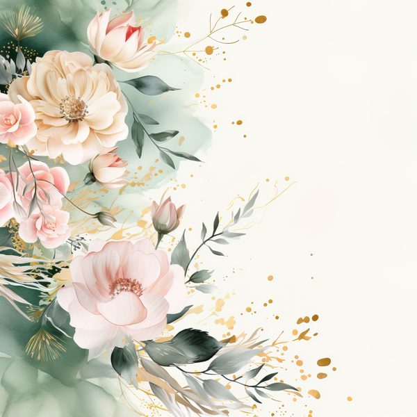 Light Pink Floral Digital Paper: Watercolor Flower Graphics (JPG, 300 DPI) — image 14