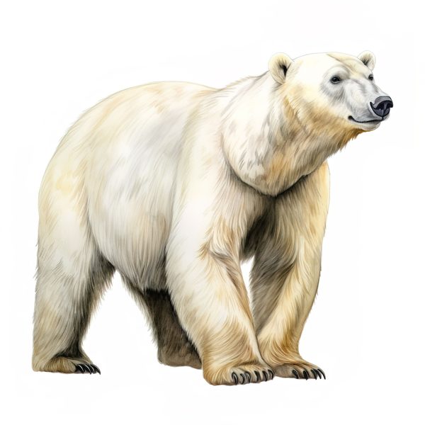 Watercolor Polar Bear Clipart, Animal PNG JPG (Digital Download) — image 4
