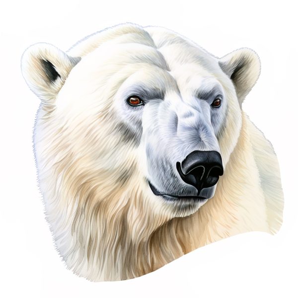 Watercolor Polar Bear Clipart, Animal PNG JPG (Digital Download) — image 6