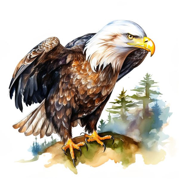 National Bald Eagle Clipart: US Patriotic Bird Symbol PNG, Art Printable (Commercial Use) — image 9