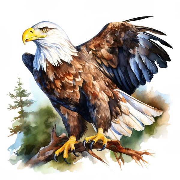 National Bald Eagle Clipart: US Patriotic Bird Symbol PNG, Art Printable (Commercial Use) — image 10