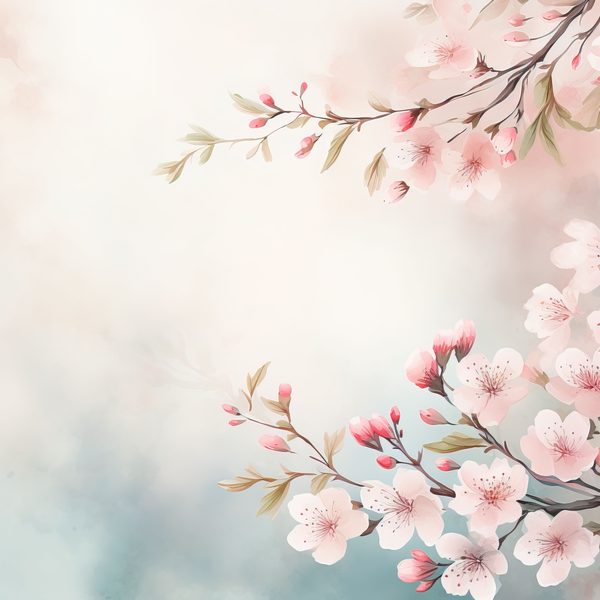 Watercolor Cherry Blossom Digital Paper: Sakura Art (300 DPI JPG) — image 13