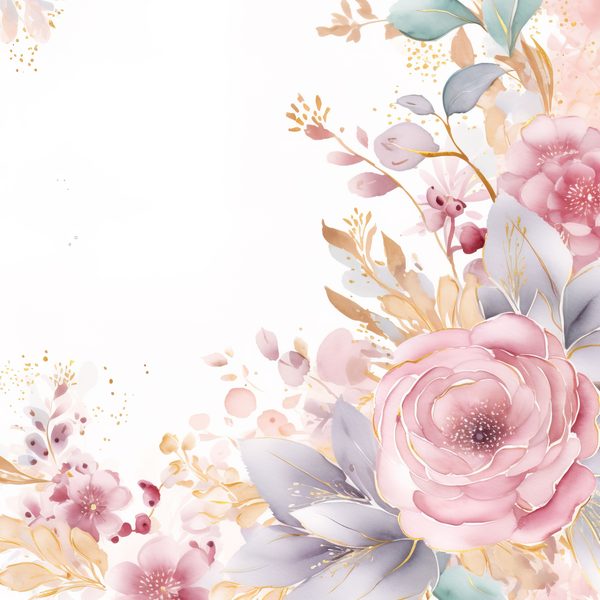 Pastel Pink Roses Digital Paper: Watercolor Floral Graphics (300 DPI JPG) — image 6