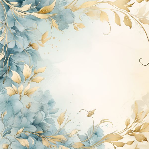 Dusty Blue Floral Digital Paper: Watercolor Flower Graphics (JPG, 300 DPI) — image 10