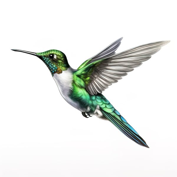 Watercolor Hummingbird Clipart: Vibrant DIY Craft Graphics (JPG, PNG) — image 8