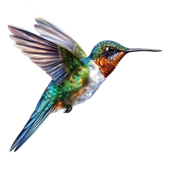 Watercolor Hummingbird Clipart: Vibrant DIY Craft Graphics (JPG, PNG) — image 12
