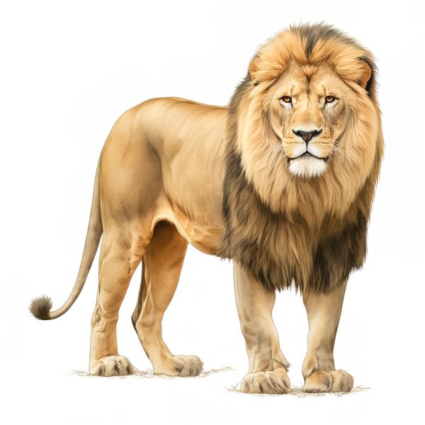 Watercolor Lion Clipart: Realistic Lion Portrait, Commercial Use (JPG, PNG) — image 11