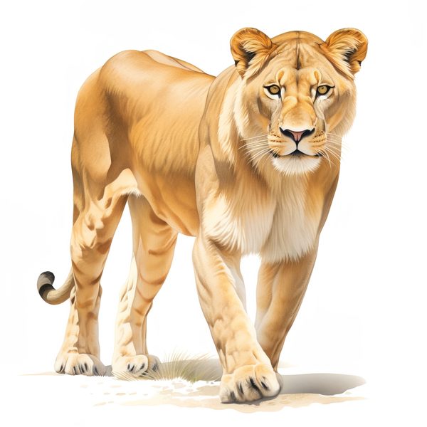 Watercolor Lion Clipart: Realistic Lion Portrait, Commercial Use (JPG, PNG) — image 12