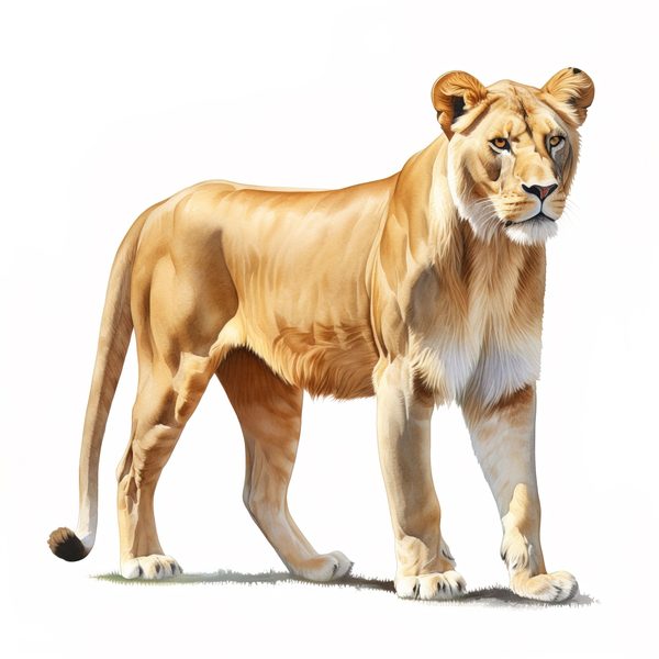 Watercolor Lion Clipart: Realistic Lion Portrait, Commercial Use (JPG, PNG) — image 13