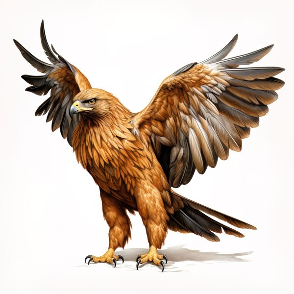 Watercolor Golden Eagle Clipart: Patriotic Bird Art (JPG, PNG Digital Download) — image 5